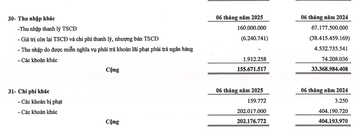 Vinaship hụt thu nhập thanh lý tài sản cố định trong nửa đầu năm 2025. Vinaship hụt thu nhập thanh lý tài sản cố định trong nửa đầu năm 2025.