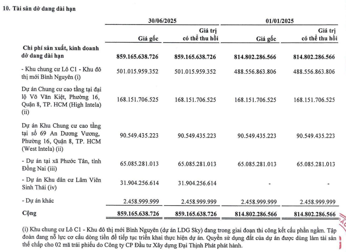 Đầu tư LDG đã đầu tư 501,02 tỷ đồng vào dự án LDG Sky tại thời điểm 30/6/2025. Đầu tư LDG đã đầu tư 501,02 tỷ đồng vào dự án LDG Sky tại thời điểm 30/6/2025.
