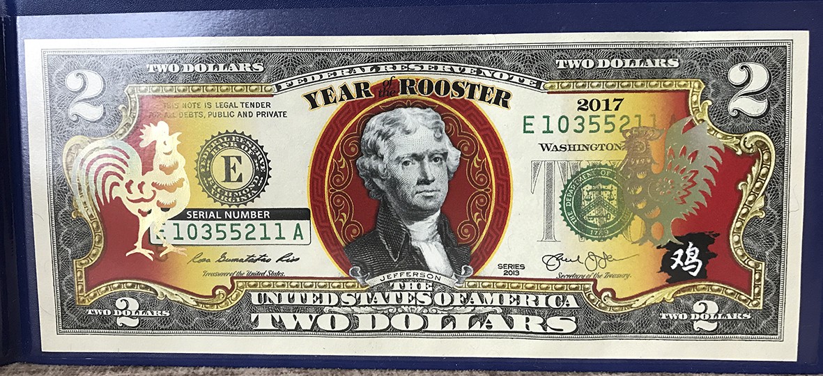 Hơn nửa triệu đồng 1 tờ 2 USD in hình con gà lì xì Tết Đinh Dậu ảnh 2