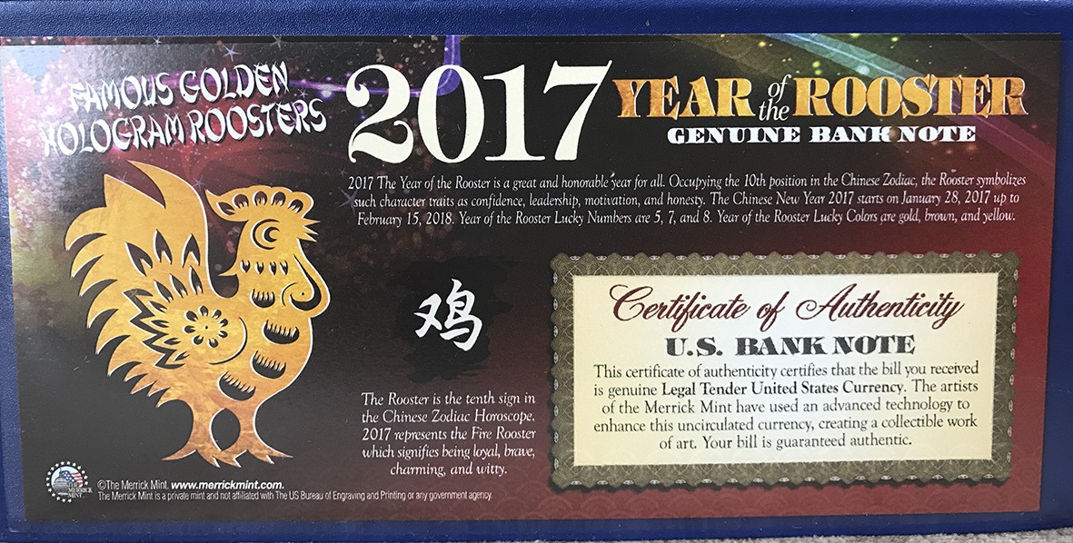 Hơn nửa triệu đồng 1 tờ 2 USD in hình con gà lì xì Tết Đinh Dậu ảnh 3