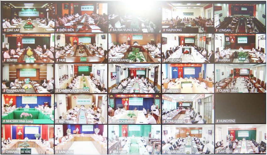 Các đại biểu tham dự giao ban trực tuyến Các đại biểu tham dự giao ban trực tuyến