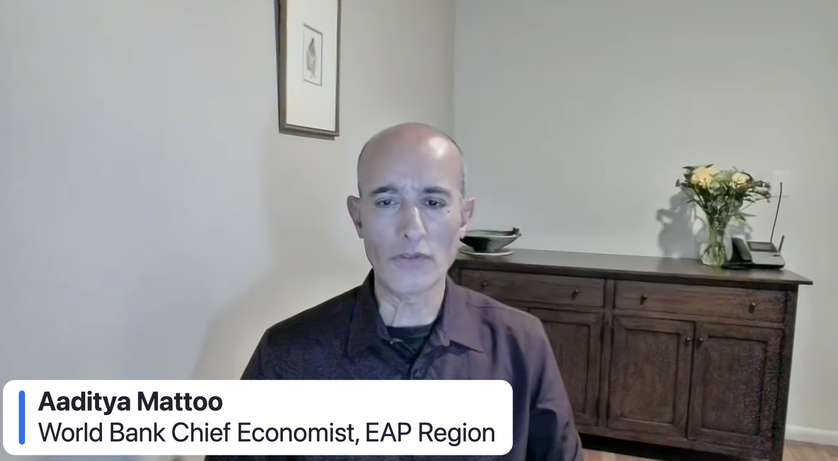 Ông Aaditya Mattoo, Chuyên gia kinh tế trưởng khu vực Đông Á và Thái Bình Dương của Ngân hàng Thế giới.