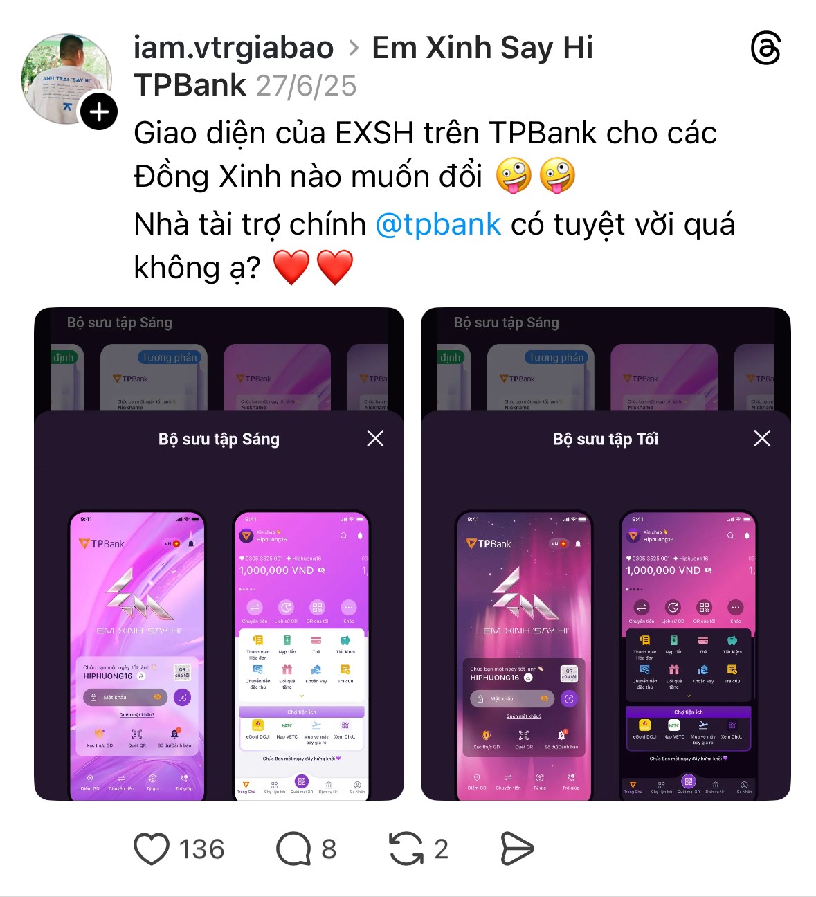 App TPBank mang đến những trải nghiệm khiến giới trẻ thích mê. App TPBank mang đến những trải nghiệm khiến giới trẻ thích mê.