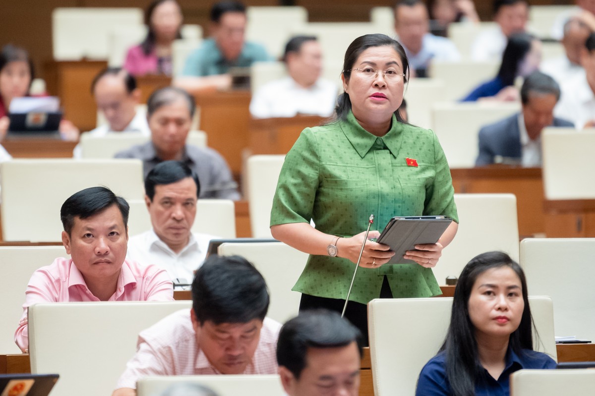 Đại biểu Nguyễn Thị Minh Trang (đoàn Vĩnh Long). Đại biểu Nguyễn Thị Minh Trang (đoàn Vĩnh Long).