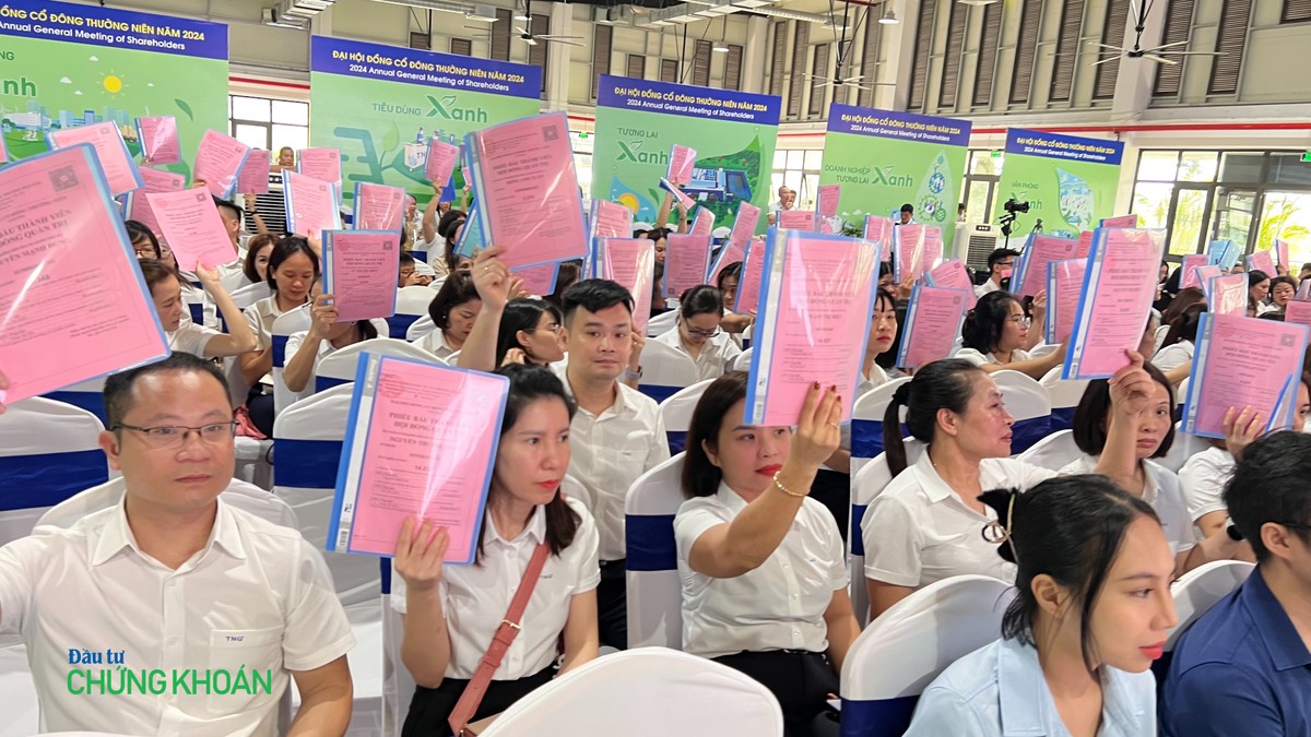 Các cổ đông biểu quyết các nội dung được xin ý kiến tại cuộc họp