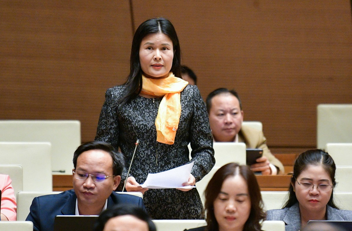 Đại biểu Bùi Thị Quỳnh Thơ (đoàn Hà Tĩnh)