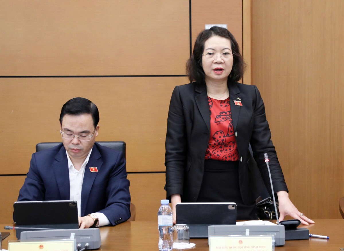 Đại biểu Mai Thị Phương Hoa (đoàn Ninh Bình) phát biểu tại tổ sáng 19/11 Đại biểu Mai Thị Phương Hoa (đoàn Ninh Bình) phát biểu tại tổ sáng 19/11