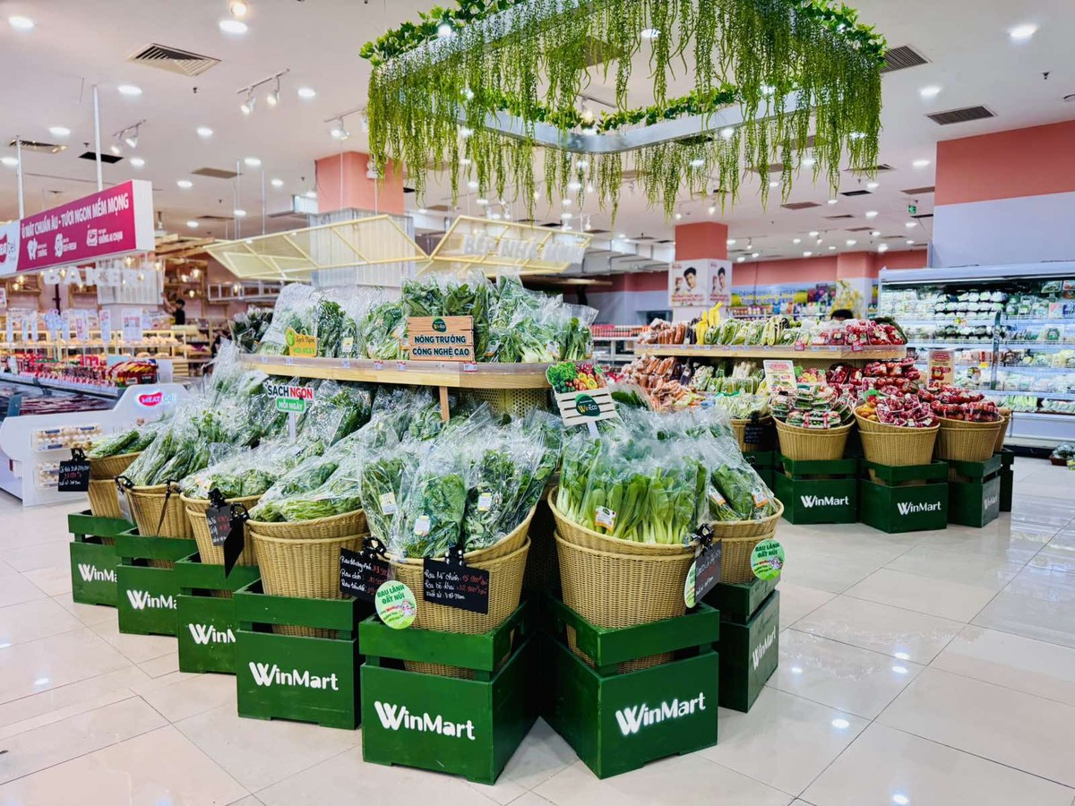 Rau sạch tươi ngon tại siêu thị WinMart