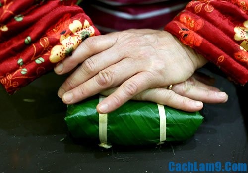 Cách gói bánh chưng bằng hình ảnh cực đơn giản ảnh 9