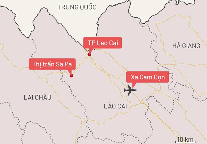 Sân bay Sapa sẽ được đặt tại xã Cam Cọn, huyện Bảo Yên. Đồ họa: Tiến Thành - Vnexpress. Sân bay Sapa sẽ được đặt tại xã Cam Cọn, huyện Bảo Yên. Đồ họa: Tiến Thành - Vnexpress.