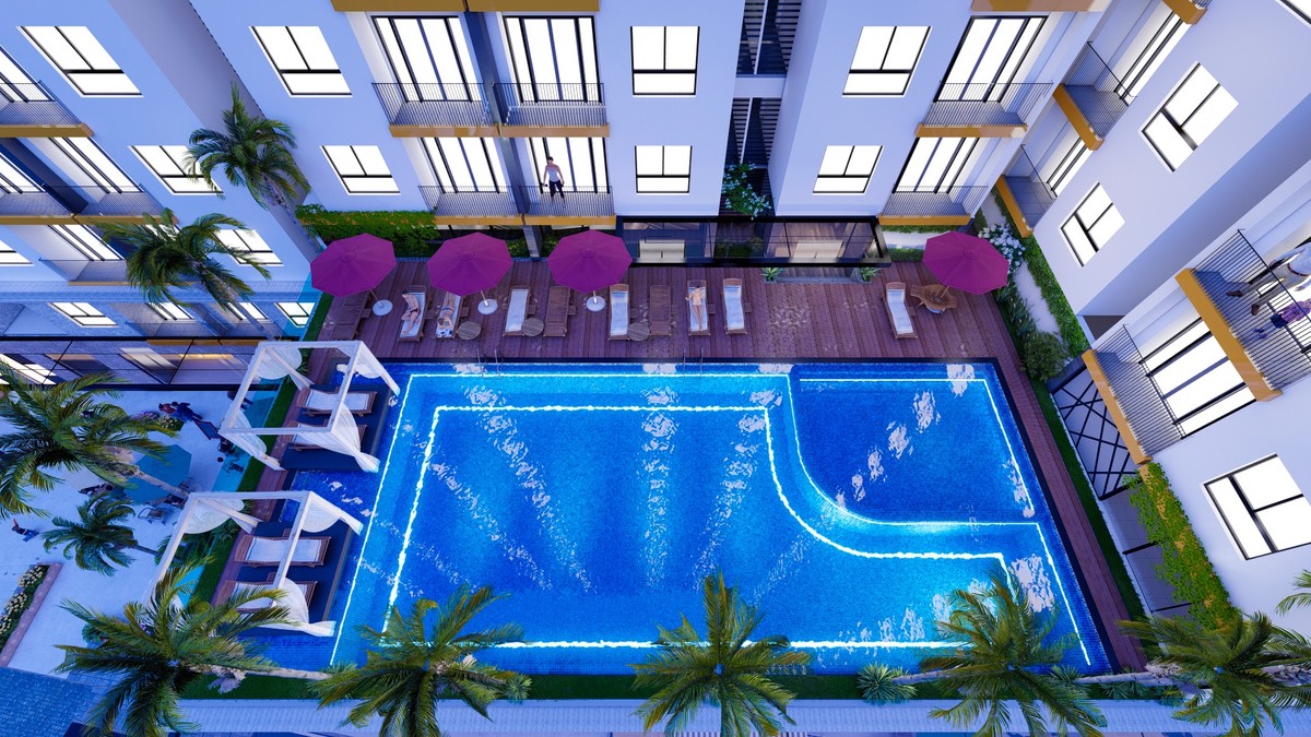 Phối cảnh hồ bơi vô cực 500m2 sang trọng trên tầng 3 block A Legend Complex. Phối cảnh hồ bơi vô cực 500m2 sang trọng trên tầng 3 block A Legend Complex.