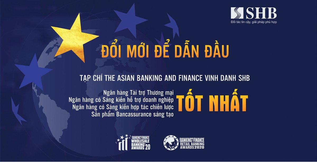 The Asian Banking and Finance vinh danh SHB với 4 giải thưởng quốc tế danh giá