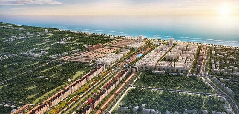 Phối cảnh dự án quảng trường biển và tổ hợp đô thị du lịch sinh thái, nghỉ dưỡng, vui chơi giải trí cao cấp biển Sầm Sơn. Ảnh phối cảnh: Tập đoàn Sun Group.