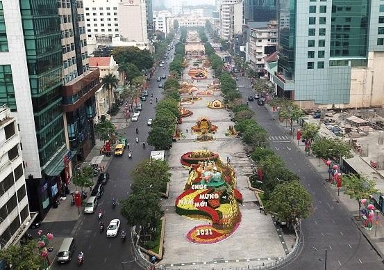 Toàn cảnh đường hoa năm Tân Sửu.