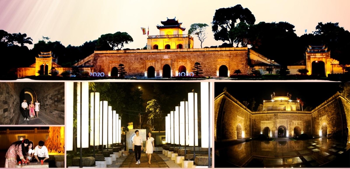 Tour &quot;Giải mã Hoàng thành Thăng long&quot; do Trung tâm Bảo tồn di sản Thăng Long – Hà Nội phối hợp cùng Công ty lữ hành Hà Nội Tourist xây dựng mang đến nhiều cảm xúc thú vị cho du khách (Ảnh: Hồ Hạ).
