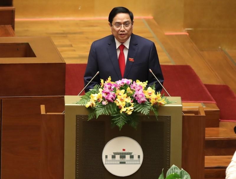 Tân Thủ tướng Chính phủ Phạm Minh Chính phát biểu nhậm chức (Ảnh: Duy Linh) Tân Thủ tướng Chính phủ Phạm Minh Chính phát biểu nhậm chức (Ảnh: Duy Linh)