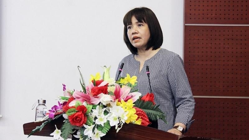 Bà Nguyễn Thị Mai Anh, Phó giám đốc HPA phát biểu tại hội nghị. Ảnh: Báo Công thương.