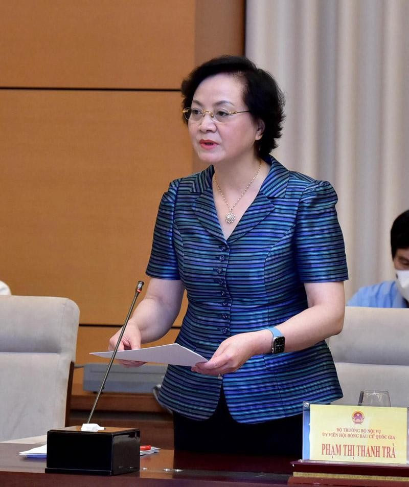 Bộ trưởng Bộ Nội vụ Phạm Thị Thanh Trà. Bộ trưởng Bộ Nội vụ Phạm Thị Thanh Trà.