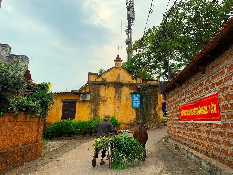 Sự yên bình giữa ngôi làng cổ. (Ảnh: Phương Linh)