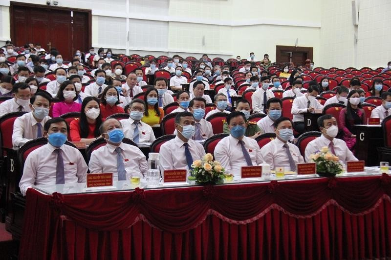 Các đại biểu dự kỳ họp đầu tiên HĐND tỉnh Thái Bình khóa XVII, nhiệm kỳ 2021 - 2026
