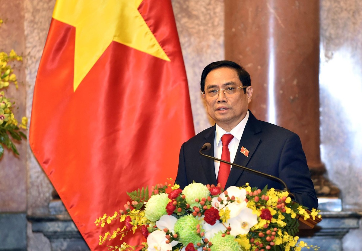 Thủ tướng Phạm Minh Chính phát biểu tại Lễ công bố thành viên Chính phủ nhiệm kỳ Quốc hội khóa XV, chiều ngày 28/7. (Ảnh: Nhật Bắc) Thủ tướng Phạm Minh Chính phát biểu tại Lễ công bố thành viên Chính phủ nhiệm kỳ Quốc hội khóa XV, chiều ngày 28/7. (Ảnh: Nhật Bắc)