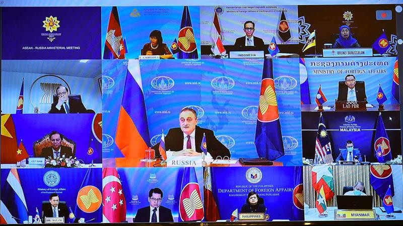 Hội nghị trực tuyến Bộ trưởng Ngoại giao ASEAN - Nga Hội nghị trực tuyến Bộ trưởng Ngoại giao ASEAN - Nga