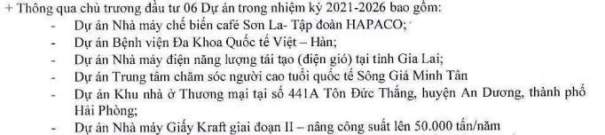 6 dự án mà Hapaco sẽ đầu tư trong 5 năm tới