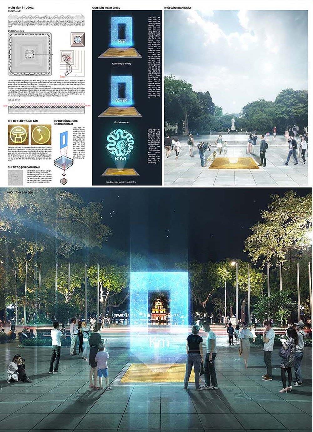 Thiết kế “Cổng ánh sáng” của nhóm tác giả Phạm Trung Hiếu, Phạm Thái Bình, Vũ Bình Minh, Phạm Huy Đông, Nguyễn Đăng Hải (Hà Nội) đã được trao giải nhất thi thiết kế mẫu cột mốc Km 0 Thiết kế “Cổng ánh sáng” của nhóm tác giả Phạm Trung Hiếu, Phạm Thái Bình, Vũ Bình Minh, Phạm Huy Đông, Nguyễn Đăng Hải (Hà Nội) đã được trao giải nhất thi thiết kế mẫu cột mốc Km 0