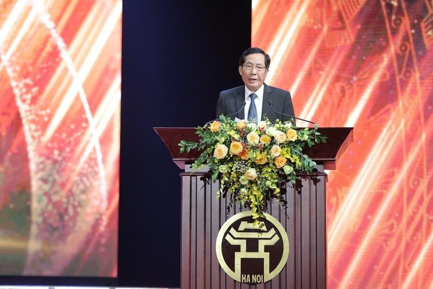 Chủ tịch Hội Nhà báo Việt Nam Thuận Hữu cho biết, tác phẩm gửi về dự giải ở mức cao nhất trong nhiều năm từ trước đến nay (Ảnh: TTXVN)
