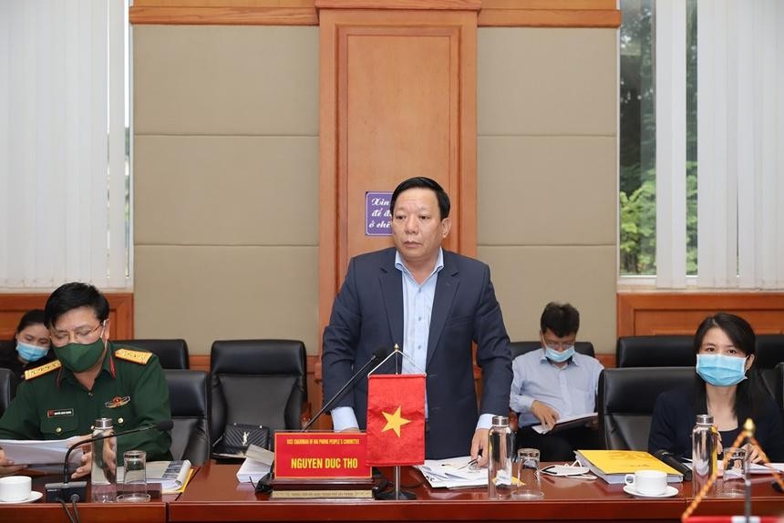 Ông Nguyễn Đức Thọ, Phó chủ tịch UBND TP.Hải Phòng phát biểu tại buổi làm việc. Ảnh: Đàm Thanh Ông Nguyễn Đức Thọ, Phó chủ tịch UBND TP.Hải Phòng phát biểu tại buổi làm việc. Ảnh: Đàm Thanh