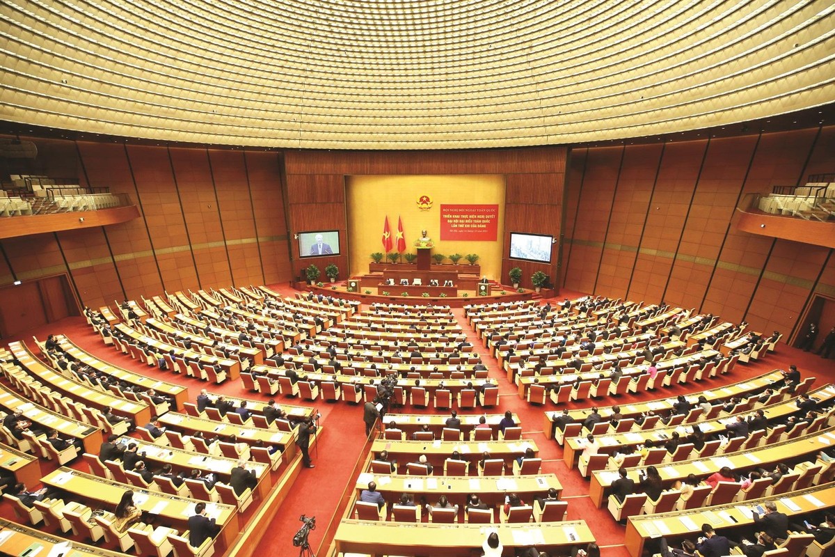 Hội nghị Đối ngoại toàn quốc (năm 2021) cụ thể hóa những quyết sách chiến lược của quốc gia về đường lối đối ngoài mà Đại hội lần thứ XIII của Đảng đã đề ra. Hội nghị Đối ngoại toàn quốc (năm 2021) cụ thể hóa những quyết sách chiến lược của quốc gia về đường lối đối ngoài mà Đại hội lần thứ XIII của Đảng đã đề ra.