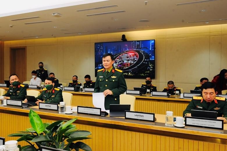 Đại tá Tào Đức Thắng, Chủ tịch kiêm Tổng Giám đốc Tập đoàn Viettel phát biểu tại lễ ký thỏa thuận hợp tác. Ảnh: Thành Chung Đại tá Tào Đức Thắng, Chủ tịch kiêm Tổng Giám đốc Tập đoàn Viettel phát biểu tại lễ ký thỏa thuận hợp tác. Ảnh: Thành Chung