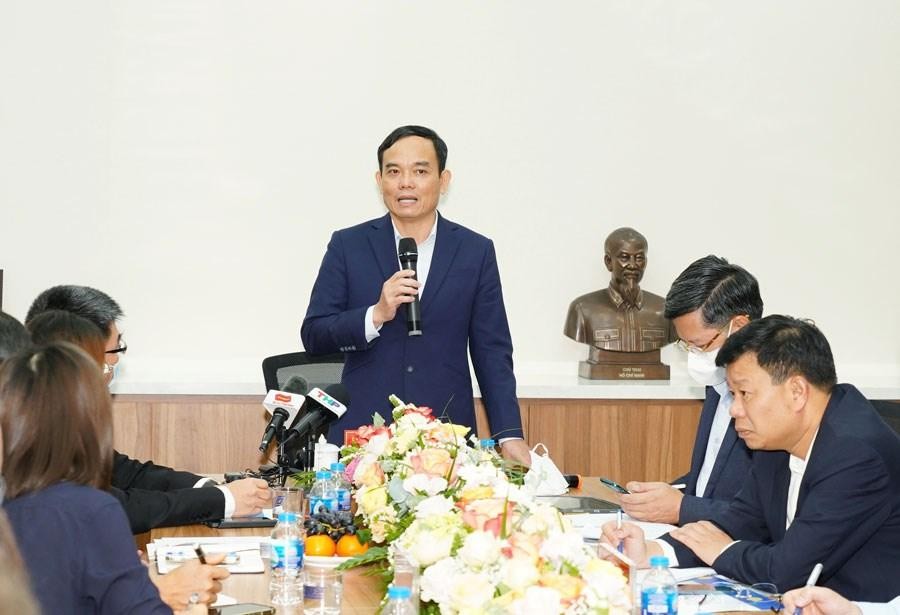 Ông Trần Lưu Quang, Bí thư Thành ủy Hải Phòng phát biểu kết luận tại cuộc làm việc với 03 doanh nghiệp FDI