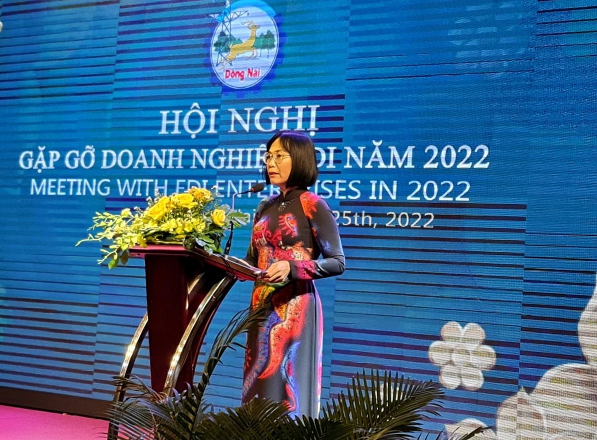 Phó Chủ tịch UBND tỉnh Đồng Nai Nguyễn Thị Hoàng cho biết địa phương phấn đấu thu hút 1,1 tỷ USD trong năm nay