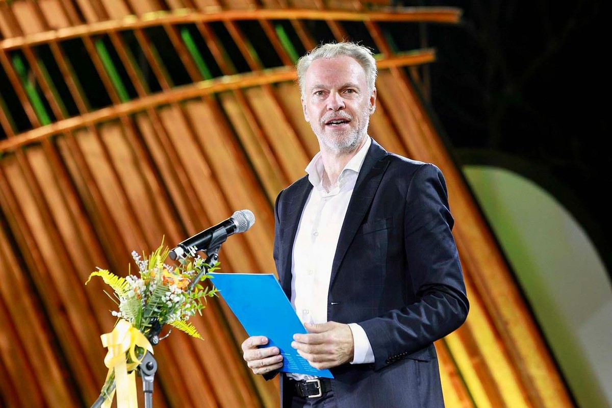 Ông Christian Manhart, Trưởng đại diện UNESCO tại Việt Nam phát biểu tại buổi lễ. Ảnh: Chí Cường