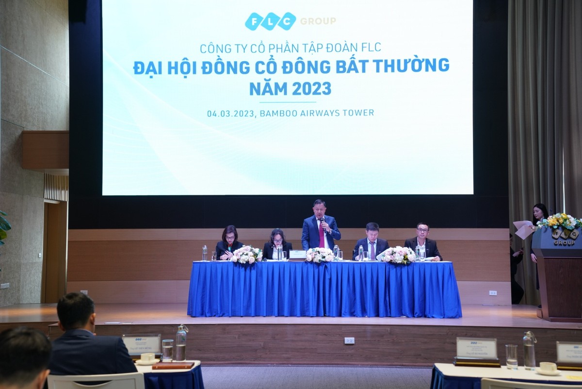 Đại hội đồng cổ đông bất thường năm 2023, ngày 4/3/2023 của FLC. Đại hội đồng cổ đông bất thường năm 2023, ngày 4/3/2023 của FLC.