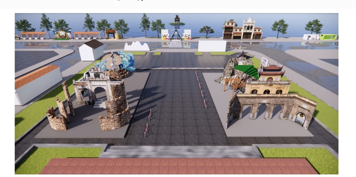 Ảnh tái hiện lại mô hình 4 điểm du lịch nói trên, dự kiến dựng tại khu Tượng đài Lý Thái Tổ Ảnh tái hiện lại mô hình 4 điểm du lịch nói trên, dự kiến dựng tại khu Tượng đài Lý Thái Tổ