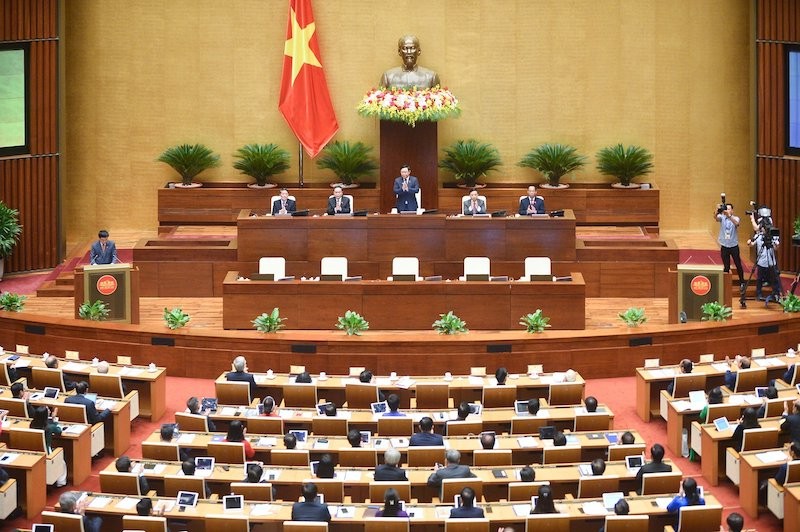 Toàn cảnh phiên khai mạc Kỳ họp thứ 5. Toàn cảnh phiên khai mạc Kỳ họp thứ 5.