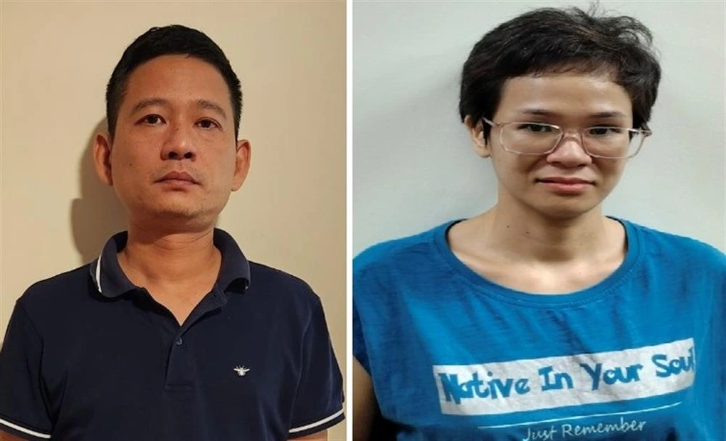 Bị can Lê Xuân Tùng (trái) và Lê Thúy Quỳnh. Ảnh: Bộ Công an Bị can Lê Xuân Tùng (trái) và Lê Thúy Quỳnh. Ảnh: Bộ Công an