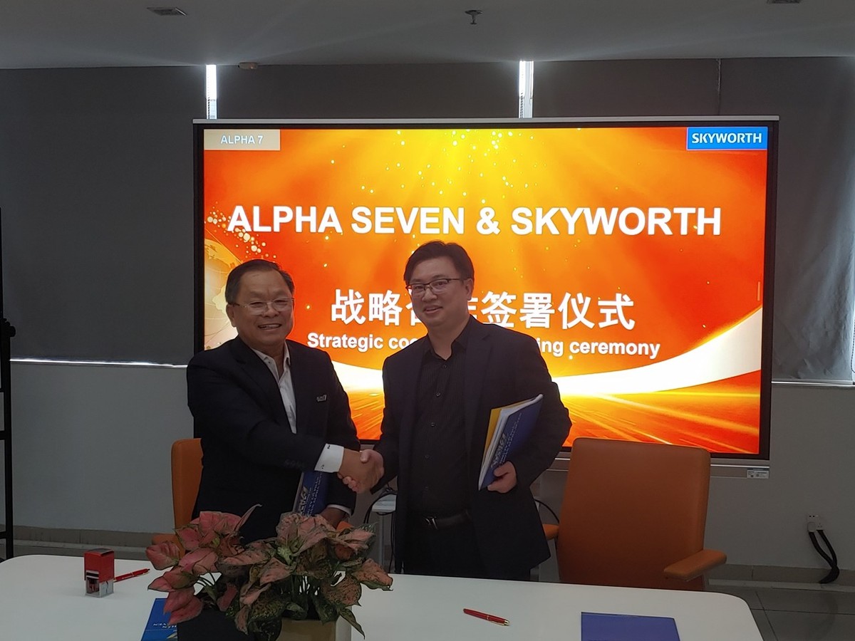 Tập đoàn Alpha Seven và Tập đoàn Skyworth ký kết hợp tác chiến lược toàn diện tại Thâm Quyến (Trung Quốc).