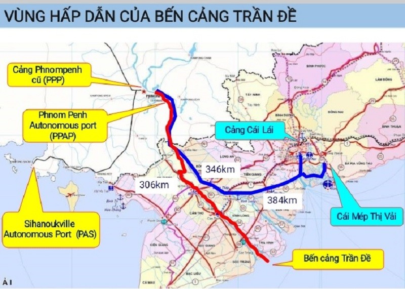 Vị trí bến cảng Trần Đề trong Vùng Đồng bằng sông Cửu Long Vị trí bến cảng Trần Đề trong Vùng Đồng bằng sông Cửu Long