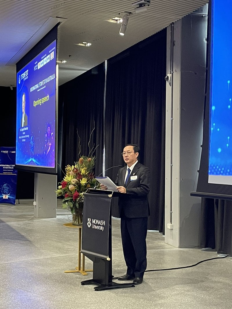 Bộ trưởng Bộ KH&CN Huỳnh Thành Đạt phát biểu khai mạc tại TECHFEST Úc 2023 Bộ trưởng Bộ KH&CN Huỳnh Thành Đạt phát biểu khai mạc tại TECHFEST Úc 2023