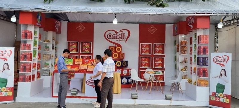Bánh kẹo Omeli - Sản phẩm đạt Thương hiệu quốc gia năm 2022 của Công ty cổ phần Quốc tế Bảo Hưng được trưng bày tại Hội chợ