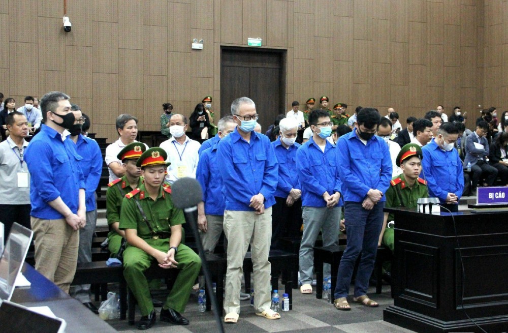 Các bị cáo trong vụ án.