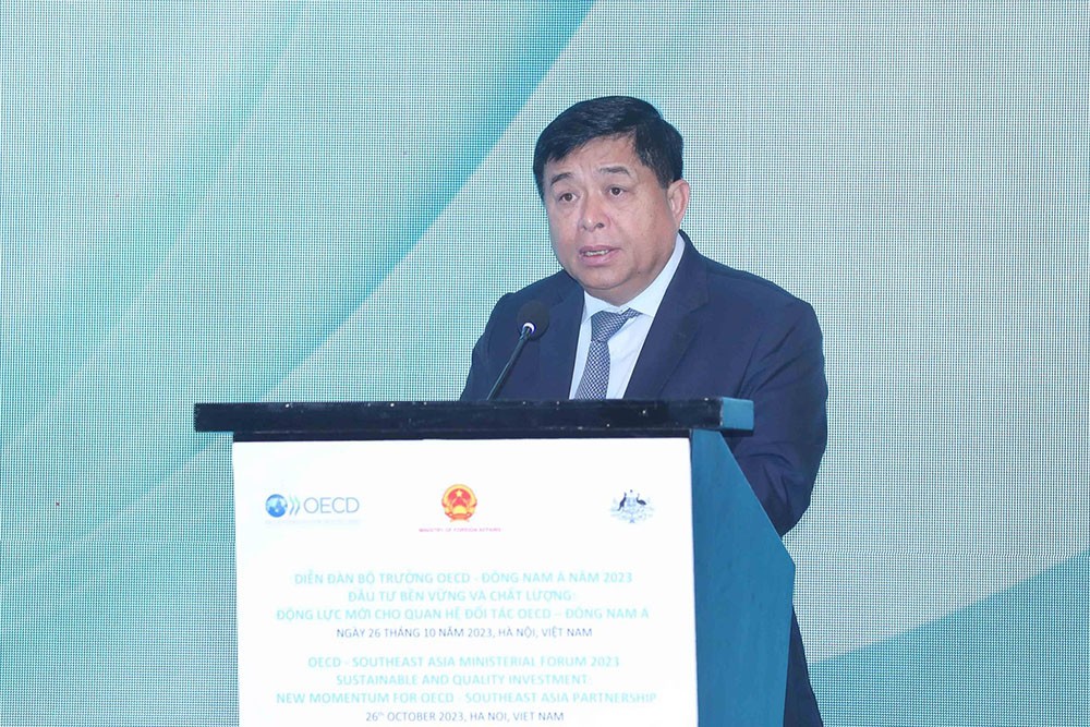 Bộ trưởng Bộ Kế hoạch và Đầu tư Nguyễn Chí Dũng. (Ảnh: Đức Trung)