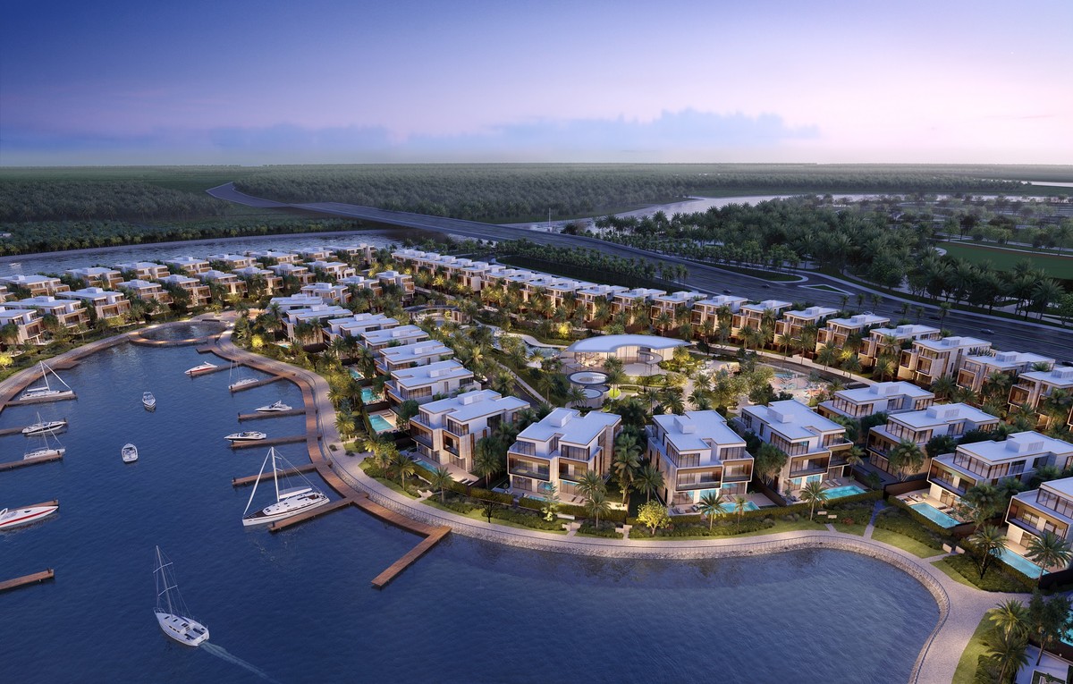 Bến du thuyền nội khu bên trong dinh thự. Bến du thuyền nội khu bên trong dinh thự.