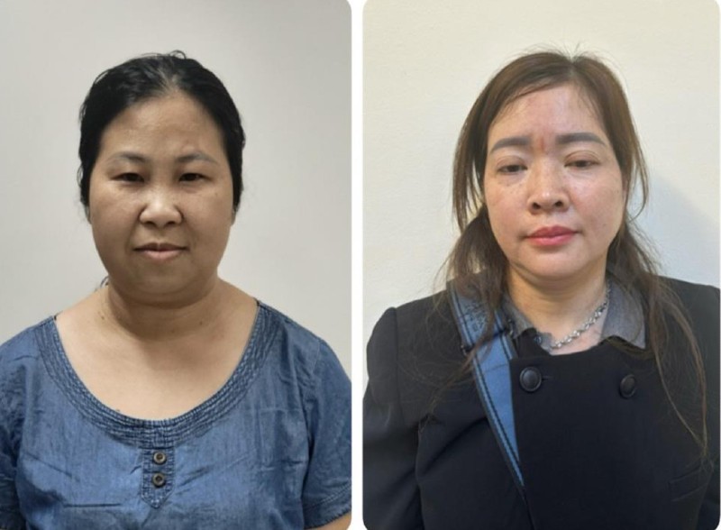 Bị can Bùi Thị Bích Thỏa và Nguyễn Thị Mỹ Nhân. Ảnh: BCA Bị can Bùi Thị Bích Thỏa và Nguyễn Thị Mỹ Nhân. Ảnh: BCA