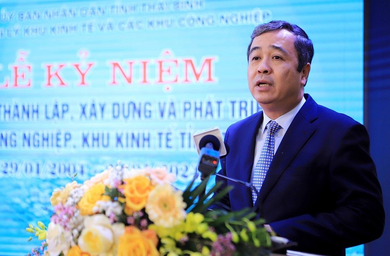 Ủy viên Trung ương Đảng, Bí thư Tỉnh ủy Thái Bình Ngô Đông Hải phát biểu tại lễ kỷ niệm Ủy viên Trung ương Đảng, Bí thư Tỉnh ủy Thái Bình Ngô Đông Hải phát biểu tại lễ kỷ niệm