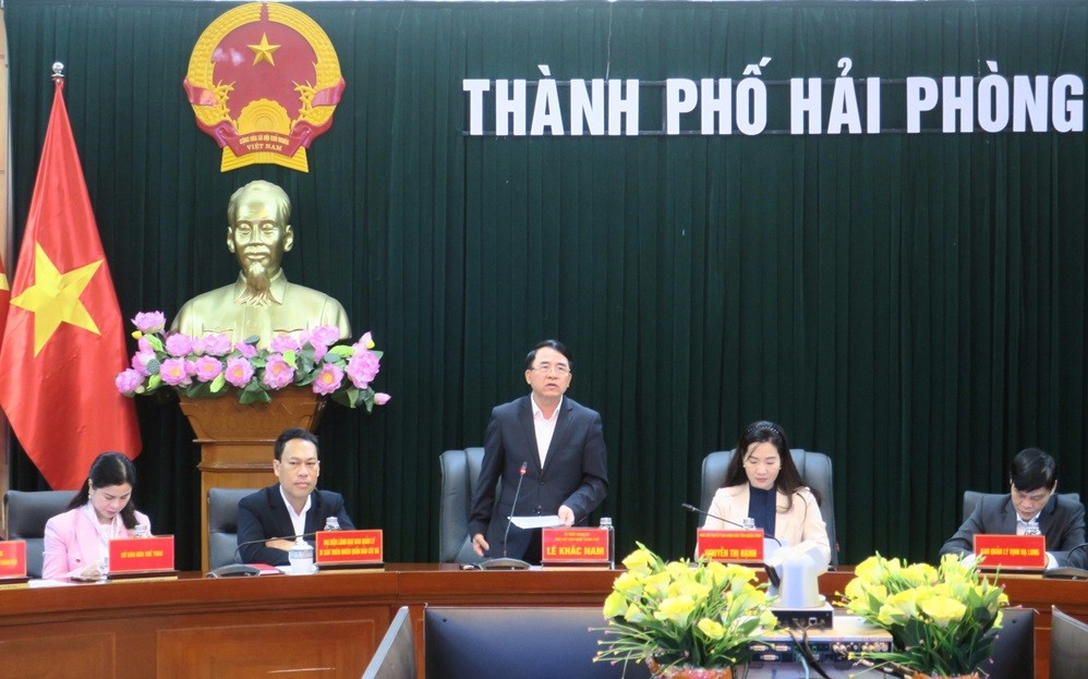 Ông Lê Khắc Nam, Phó chủ tịch UBND TP. Hải Phòng phát biểu Ông Lê Khắc Nam, Phó chủ tịch UBND TP. Hải Phòng phát biểu