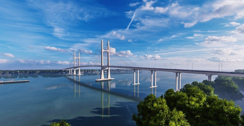 Phối cảnh cầu Cổ Chiên 2. Phối cảnh cầu Cổ Chiên 2.